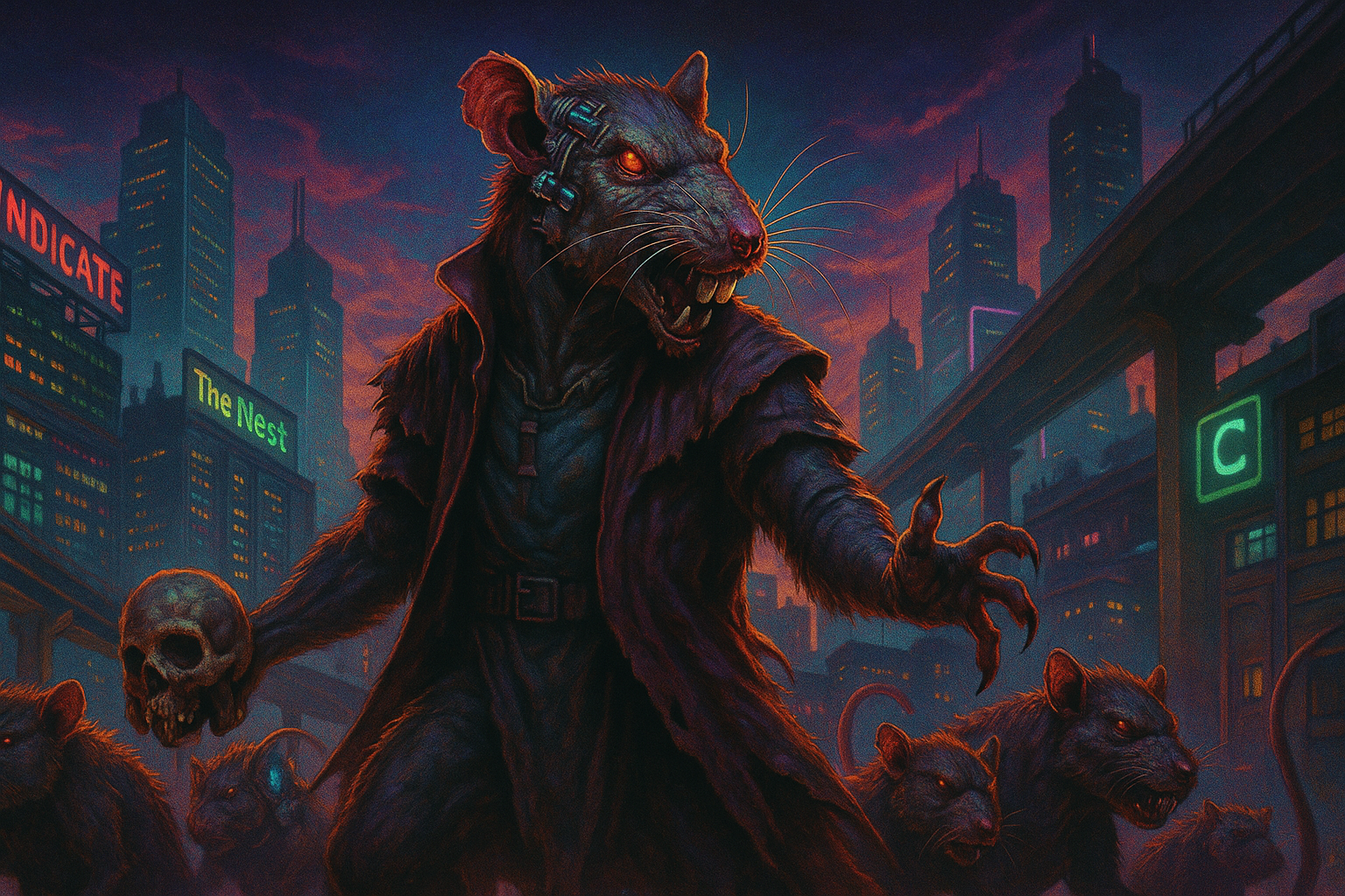 Whisker Syndicate Ascendant — custom card deck cover